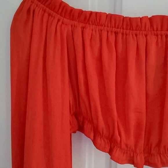 Forever21 Persimmon Flounce Super Cropped Top - Picture 5 of 8